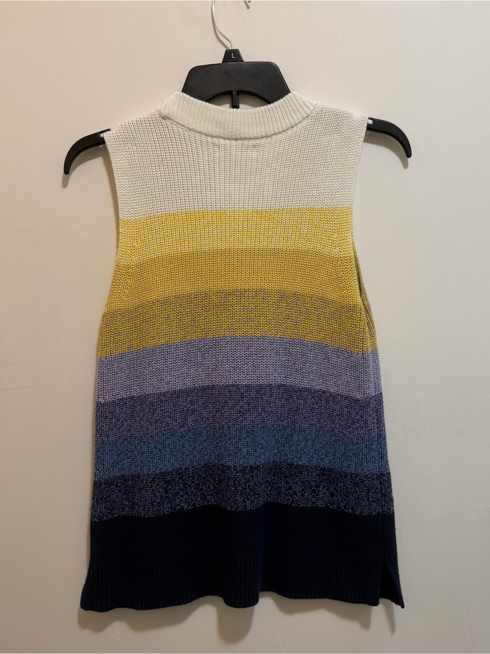 Nine West Cream, Yellow, Purple & Blue Striped Knit Tank - Picture 2 of 5